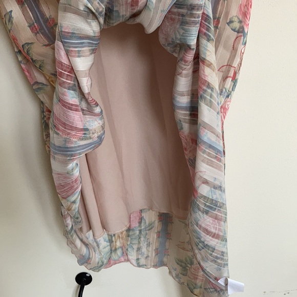 NWT Anna Sui Womens Dress Sz 12  Sheer Whimsy Floral Cottagecore Coquette Pastel - Picture 12 of 16
